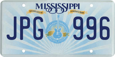 MS license plate JPG996