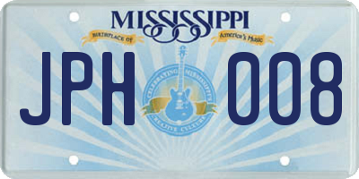 MS license plate JPH008