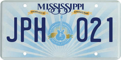 MS license plate JPH021