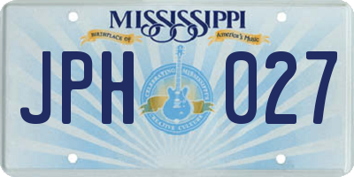 MS license plate JPH027