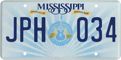 MS license plate JPH034