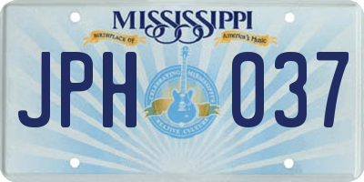 MS license plate JPH037