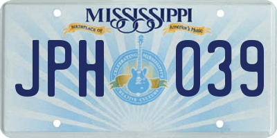 MS license plate JPH039
