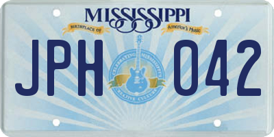 MS license plate JPH042
