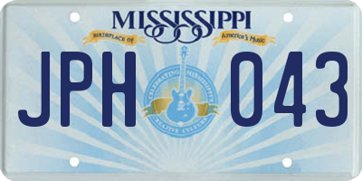 MS license plate JPH043