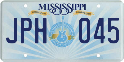 MS license plate JPH045