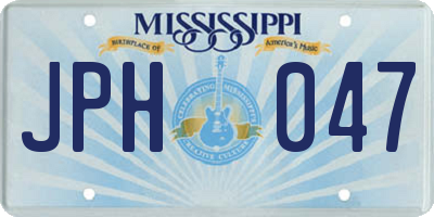 MS license plate JPH047