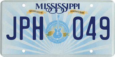 MS license plate JPH049