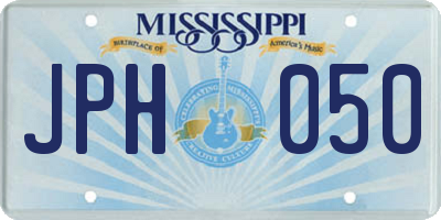 MS license plate JPH050