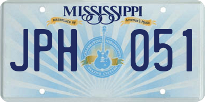 MS license plate JPH051