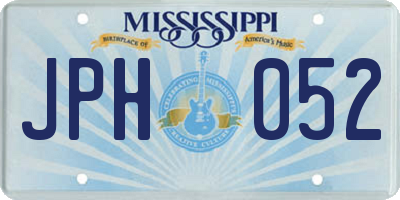 MS license plate JPH052