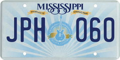 MS license plate JPH060