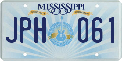 MS license plate JPH061
