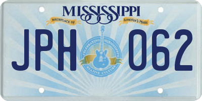 MS license plate JPH062