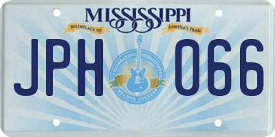 MS license plate JPH066