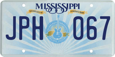 MS license plate JPH067
