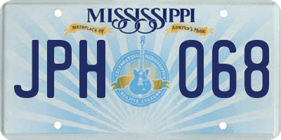 MS license plate JPH068