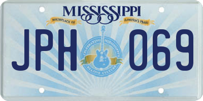 MS license plate JPH069
