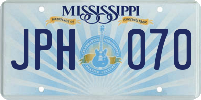 MS license plate JPH070