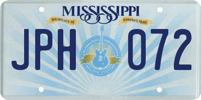 MS license plate JPH072