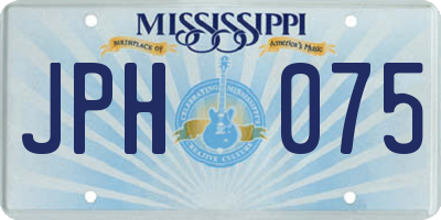 MS license plate JPH075