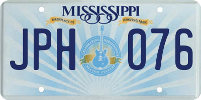 MS license plate JPH076