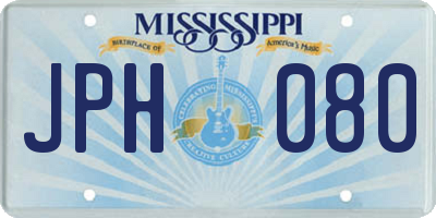 MS license plate JPH080