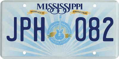 MS license plate JPH082