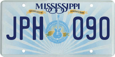 MS license plate JPH090