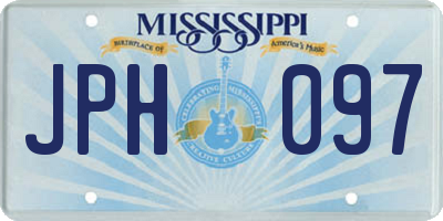 MS license plate JPH097