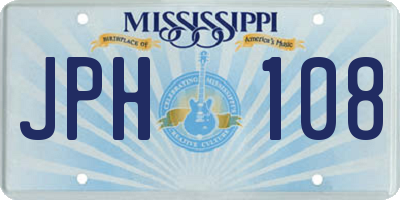 MS license plate JPH108