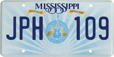 MS license plate JPH109