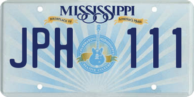MS license plate JPH111