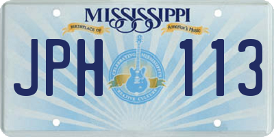 MS license plate JPH113