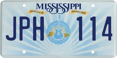 MS license plate JPH114