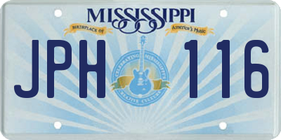 MS license plate JPH116