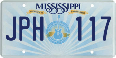 MS license plate JPH117