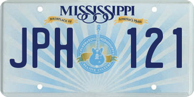 MS license plate JPH121