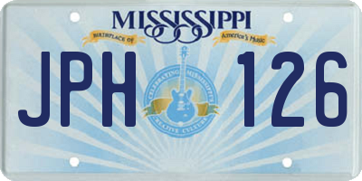 MS license plate JPH126