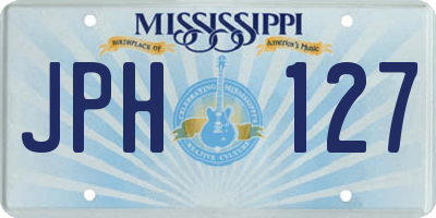 MS license plate JPH127