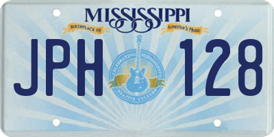 MS license plate JPH128