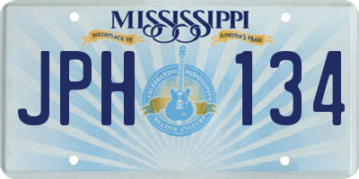 MS license plate JPH134