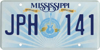 MS license plate JPH141