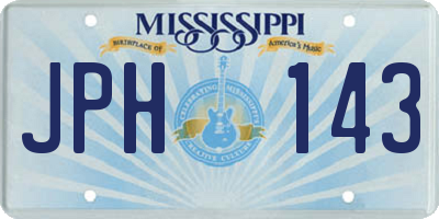 MS license plate JPH143