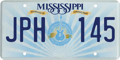 MS license plate JPH145