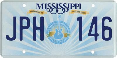 MS license plate JPH146