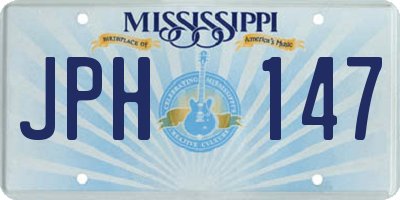 MS license plate JPH147
