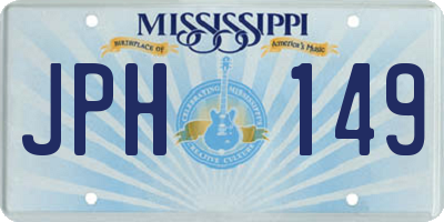 MS license plate JPH149