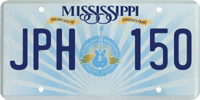 MS license plate JPH150