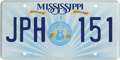 MS license plate JPH151